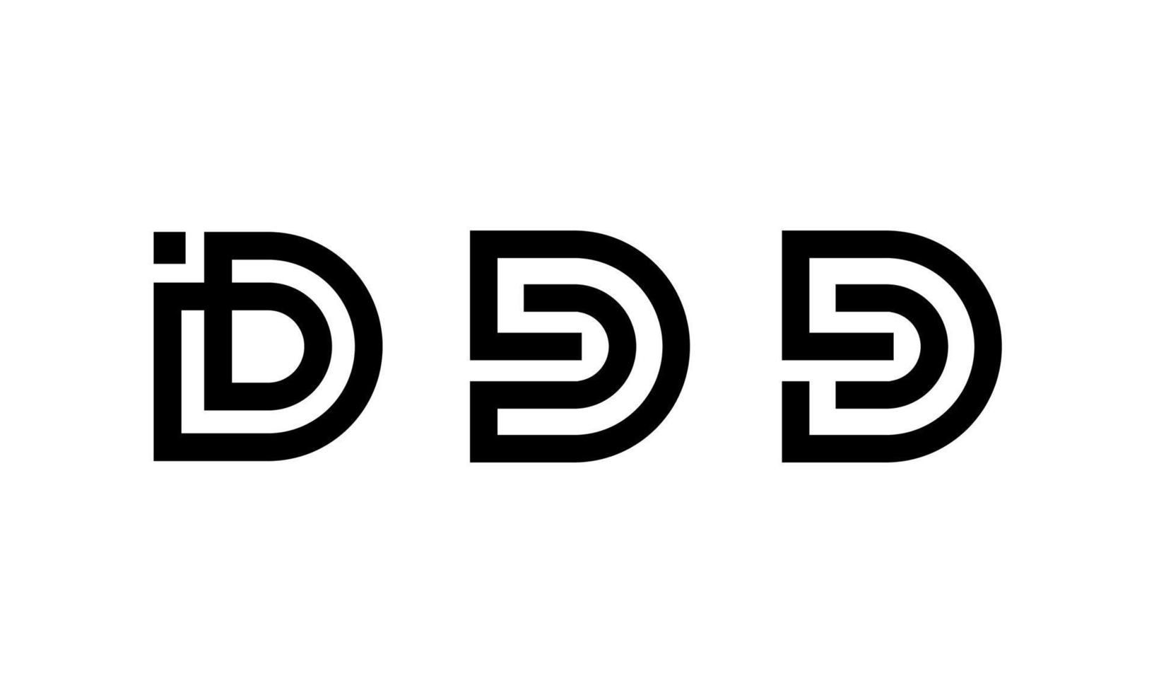 logotipo limpio y mínimo basado en inicial. símbolo de icono de monograma de fuentes creativas de letra d. diseño de vector de alfabeto de lujo elegante universal