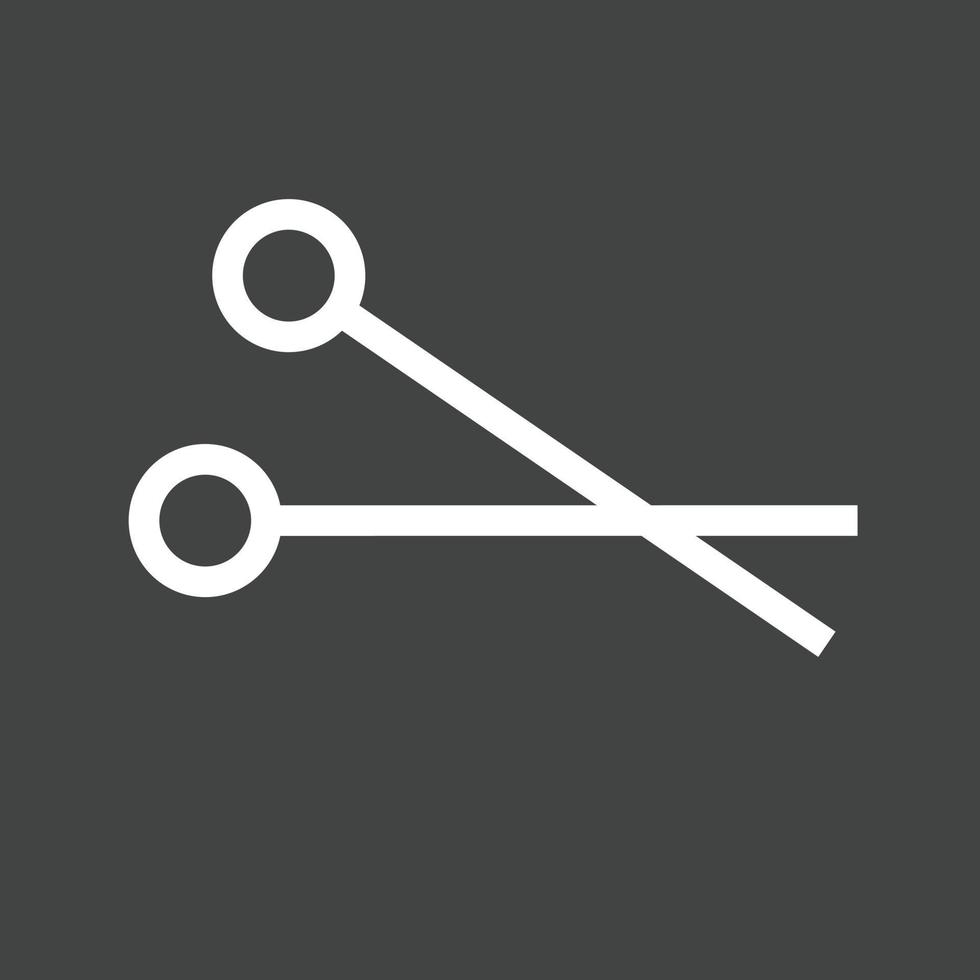 Scissors Line Inverted Icon vector