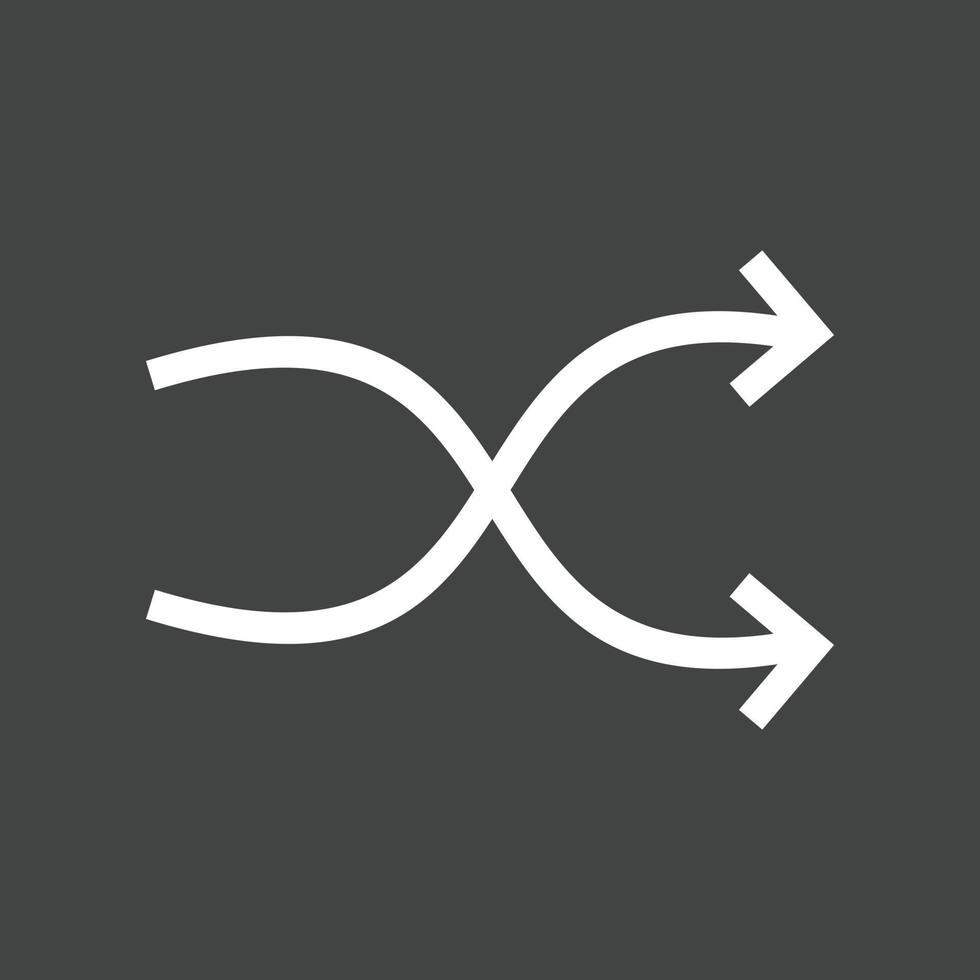 Shuffle Line Inverted Icon vector