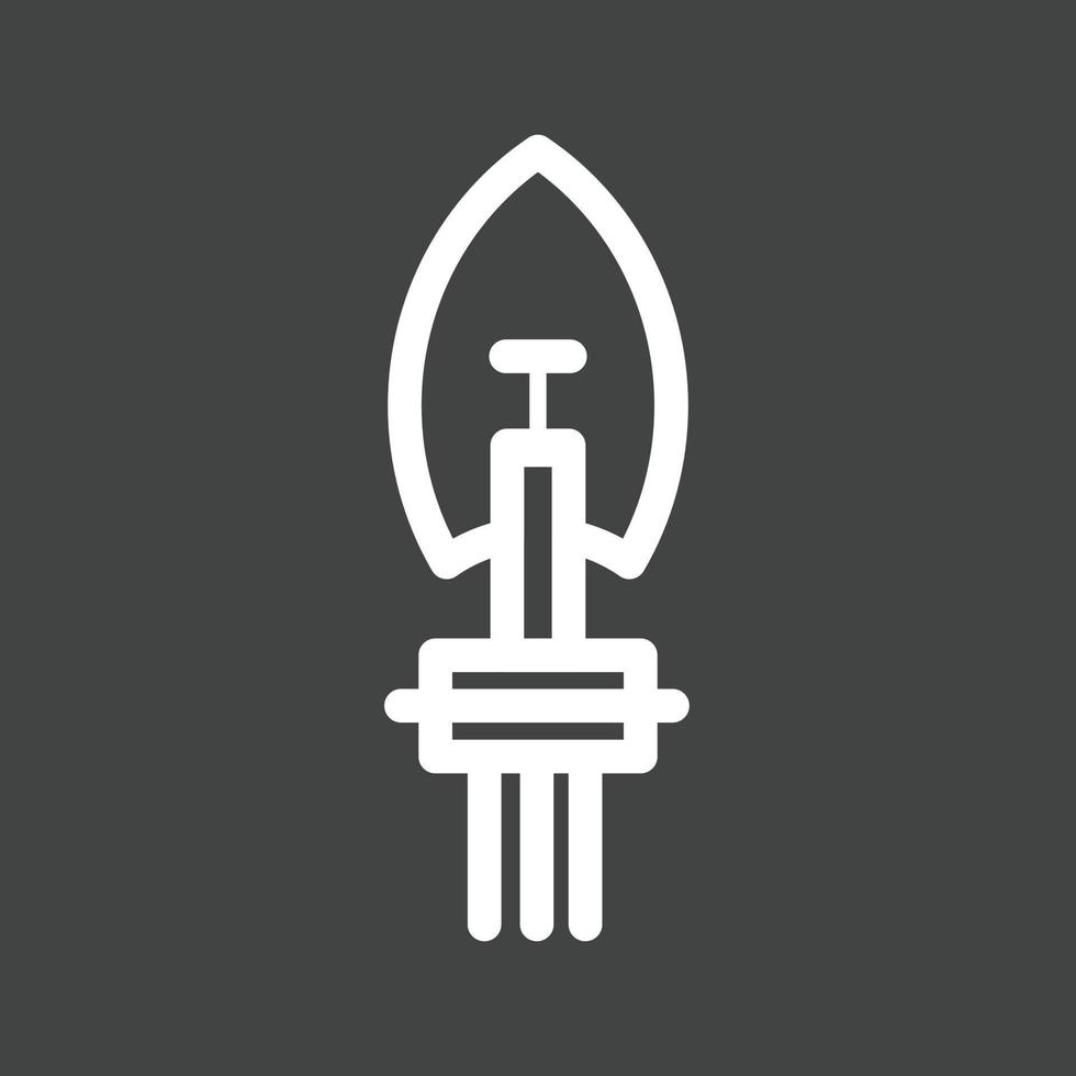 Car Light Bulb Line Inverted Icon vector