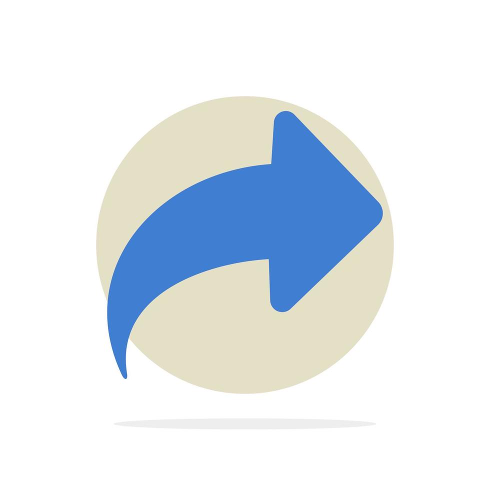 Arrow Direction Right Forward Abstract Circle Background Flat color Icon vector
