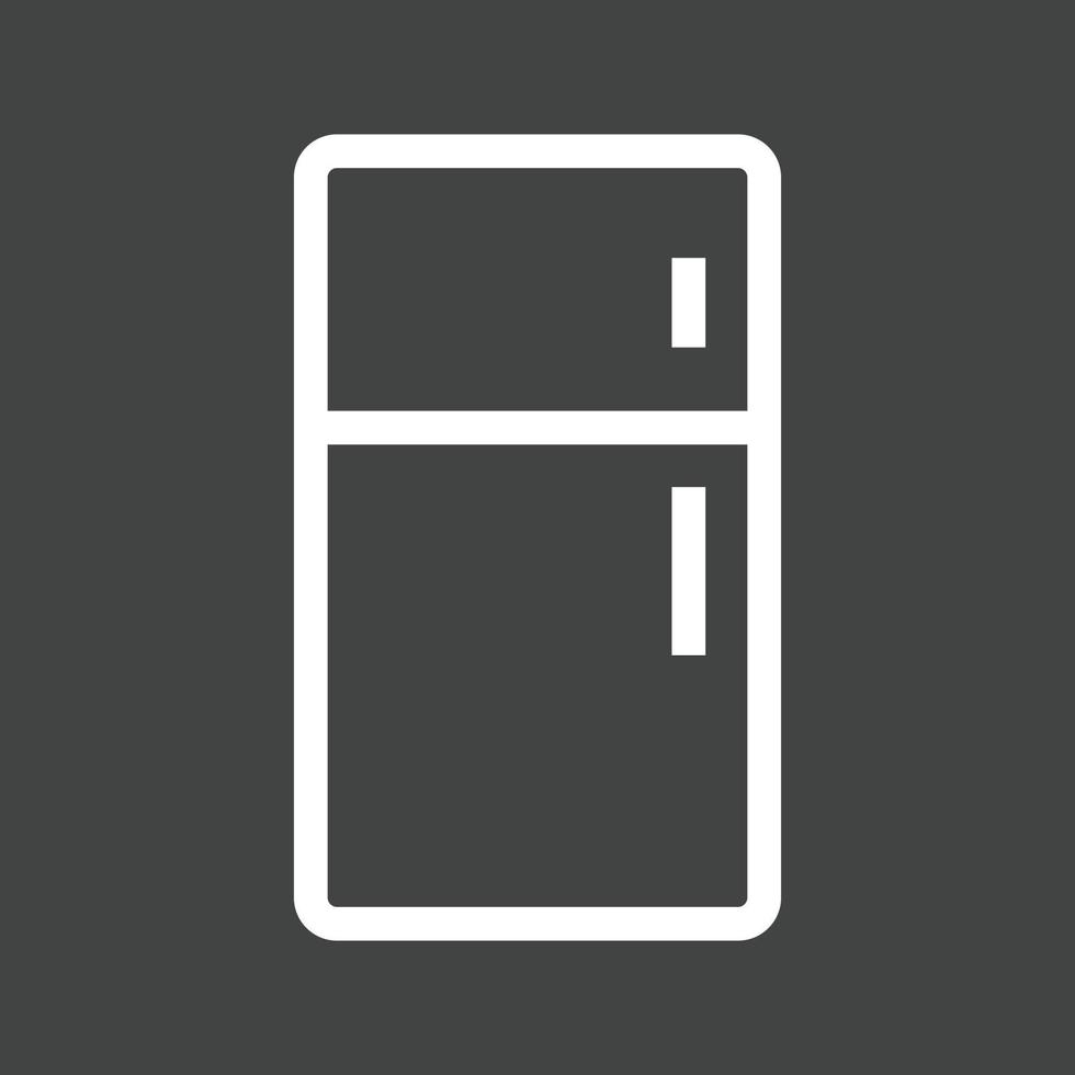 Refrigerator Line Inverted Icon vector