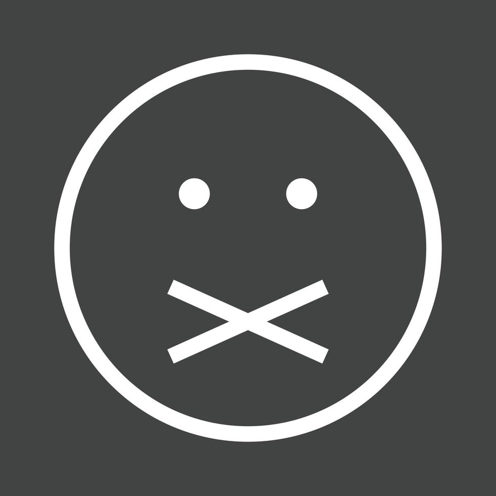 Don't Tell Line Inverted Icon vector