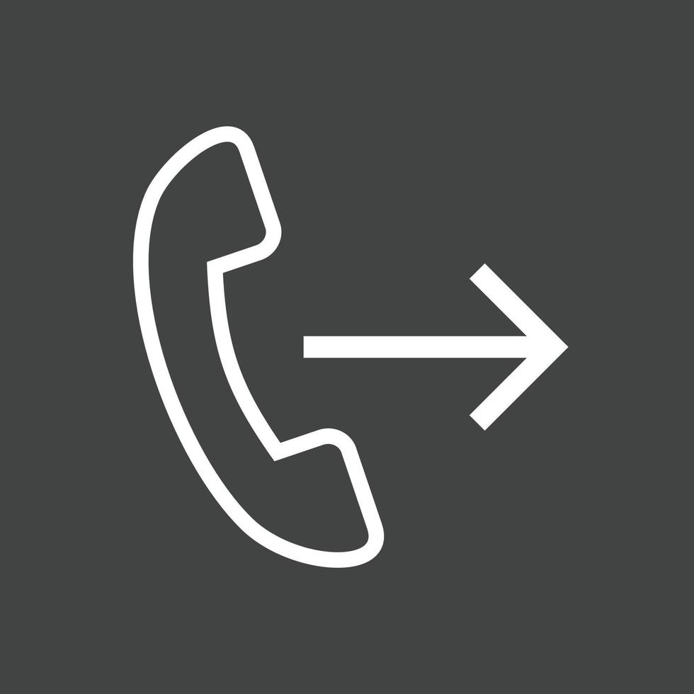 Call forwarding Line Inverted Icon vector