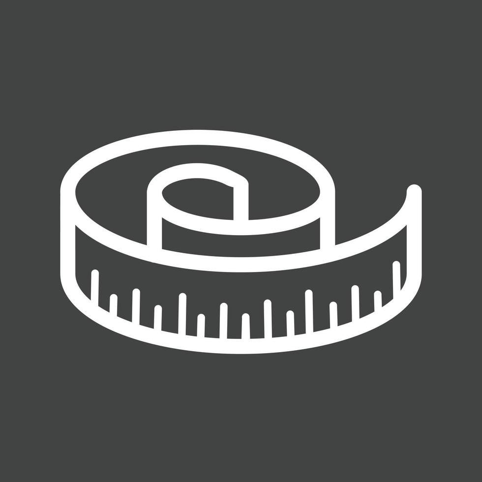 Measuring Tape Line Inverted Icon vector