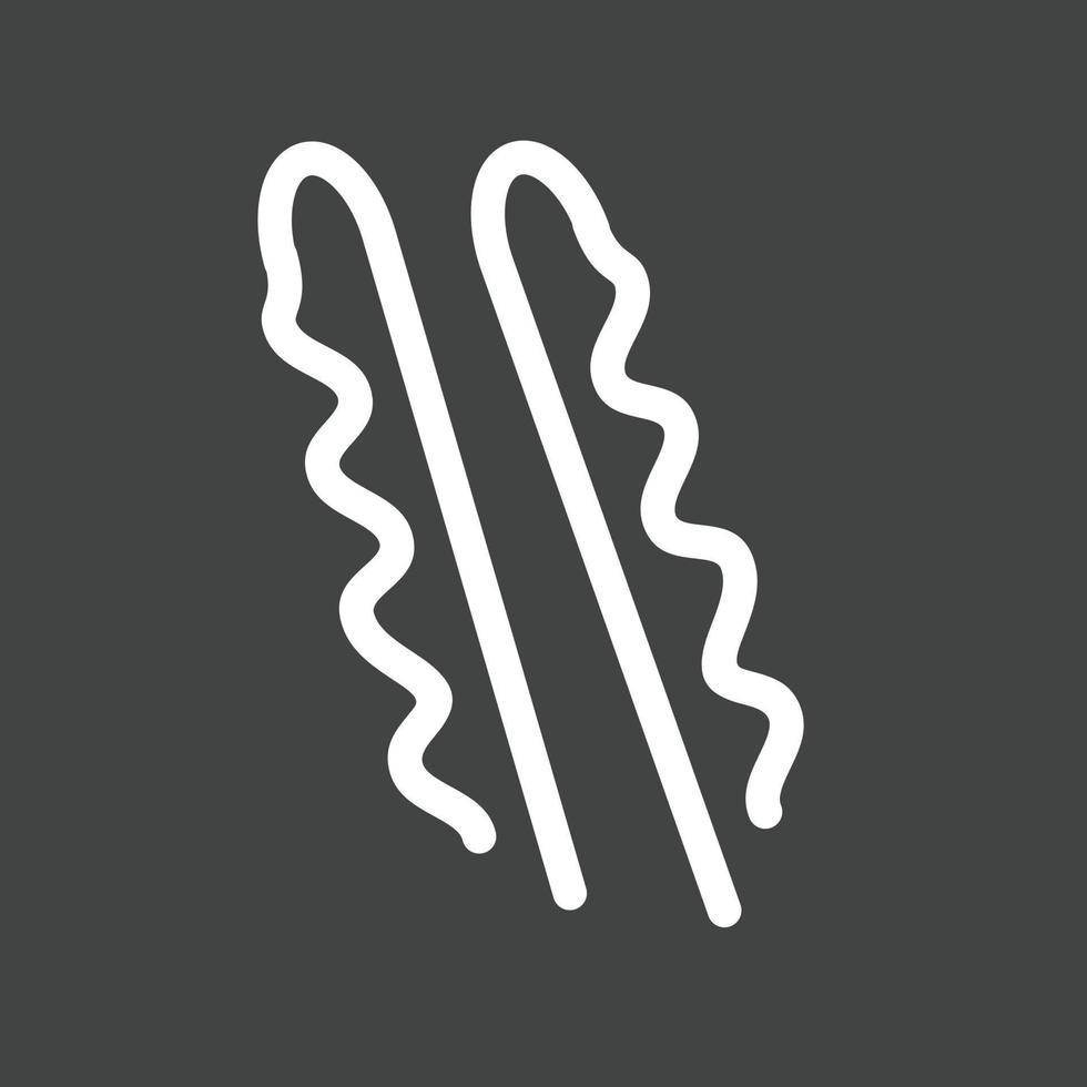 bobby pins línea icono invertido vector