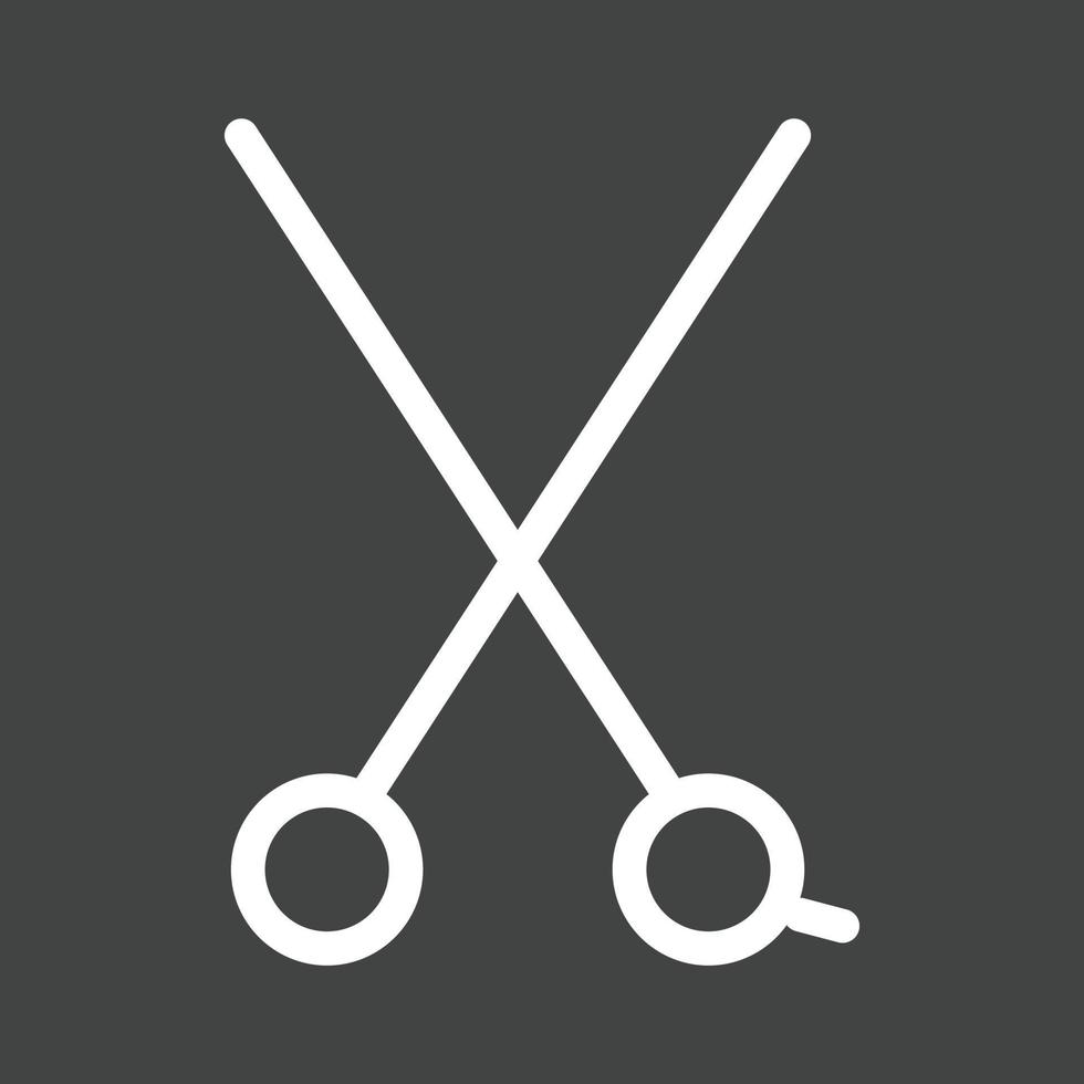 Scissors I Line Inverted Icon vector