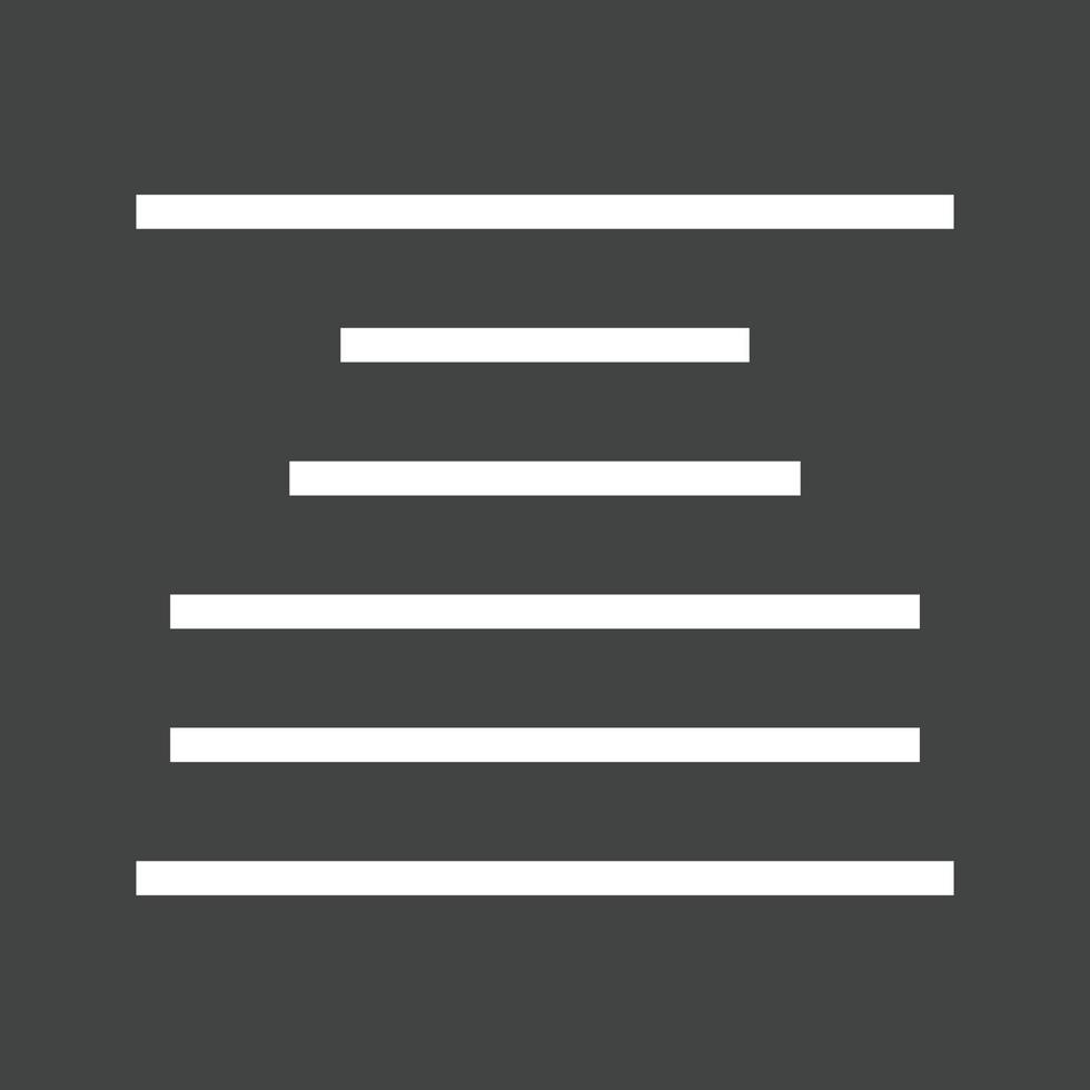 Center Align Line Inverted Icon vector