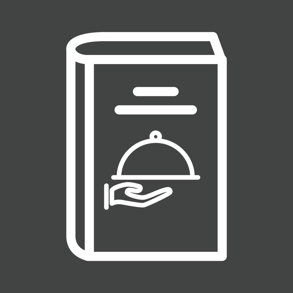 Recipes Book I Line Inverted Icon vector