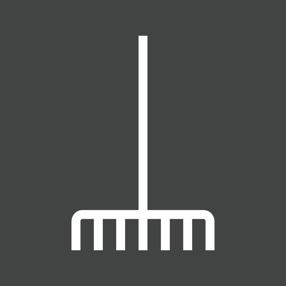 Fork picking leaves Line Inverted Icon vector