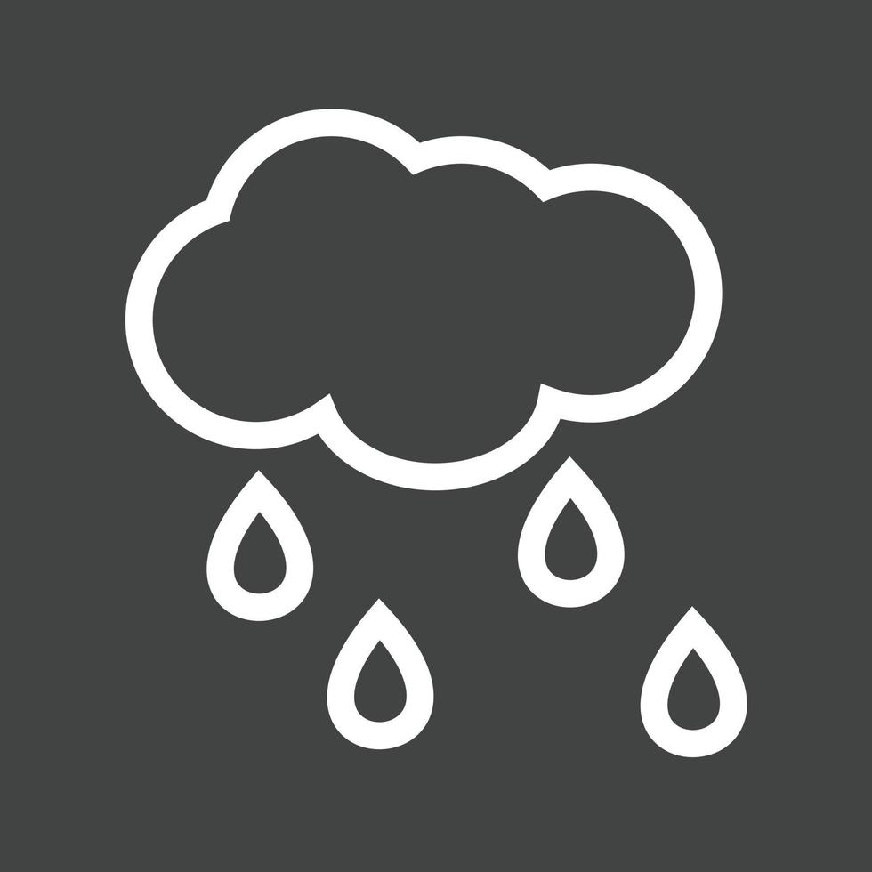 Rainfall Line Inverted Icon vector