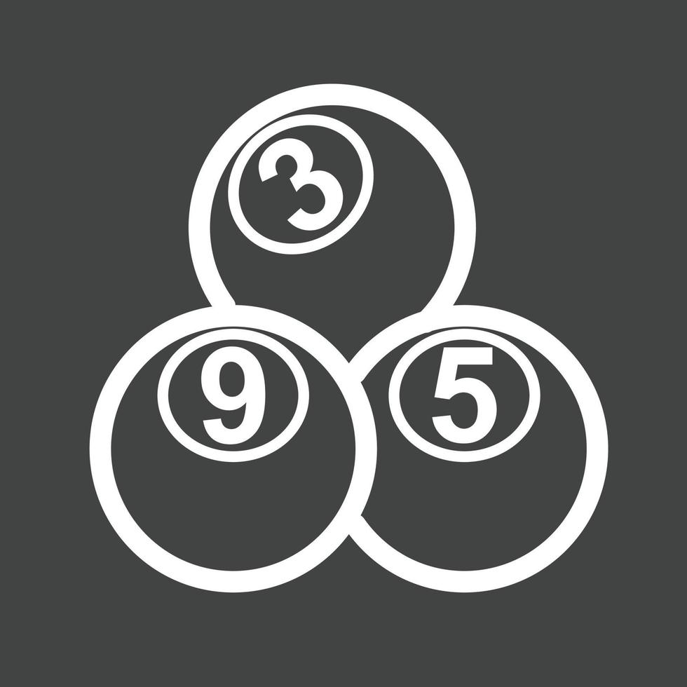 Snooker Balls Line Inverted Icon vector
