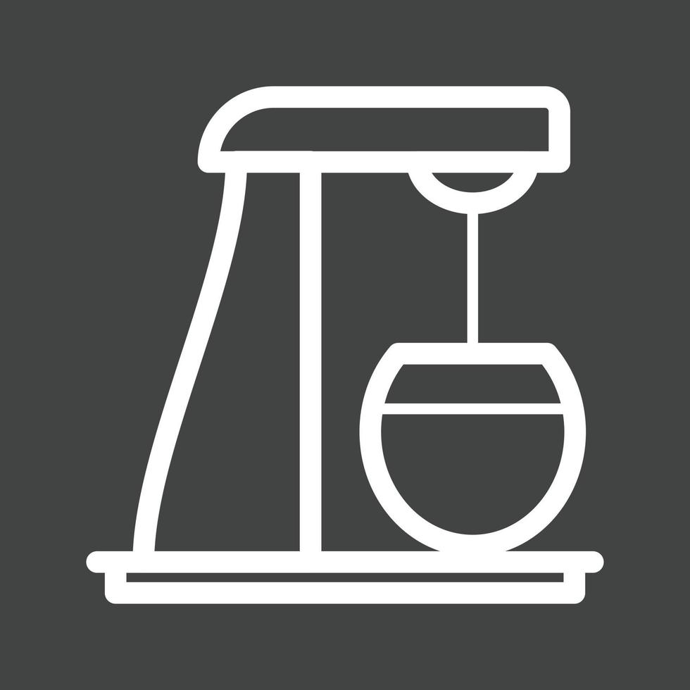 Flour Mixer Line Inverted Icon vector