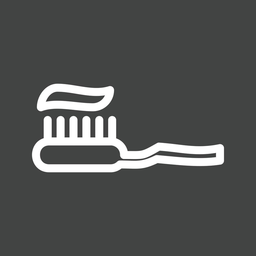 Toothbrush Line Inverted Icon vector