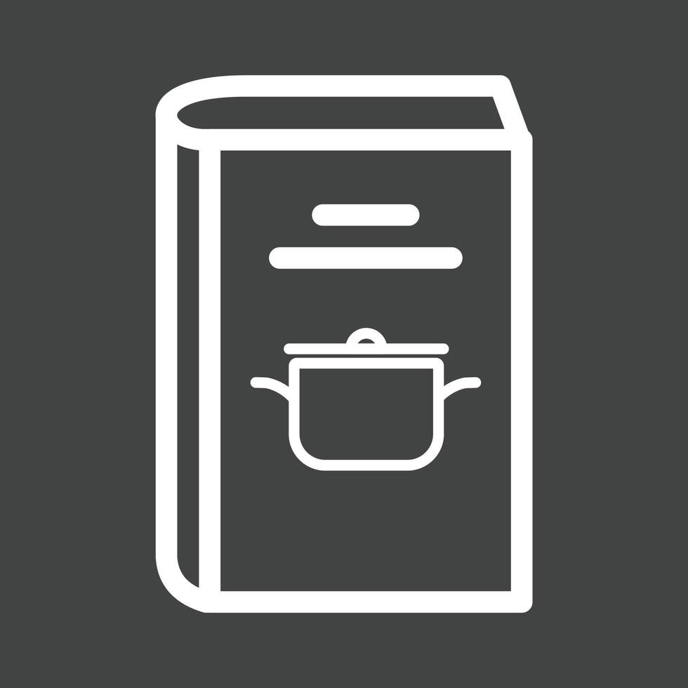 Soup Recipes Line Inverted Icon vector