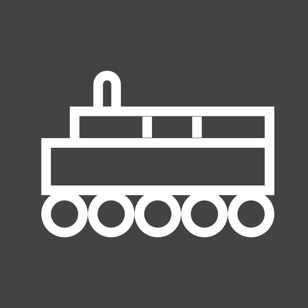 Toy Train II Line Inverted Icon vector