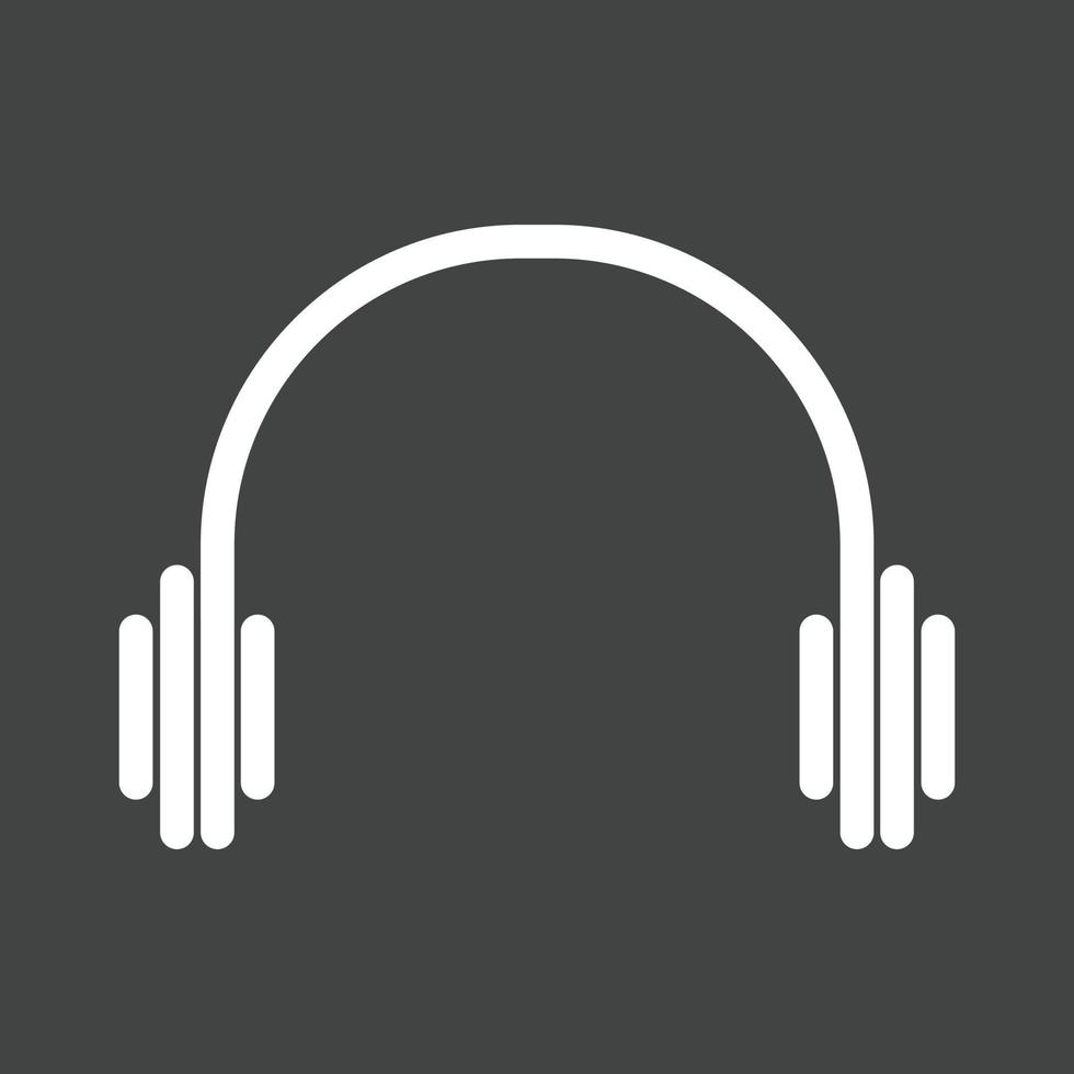 Headphones Line Inverted Icon vector