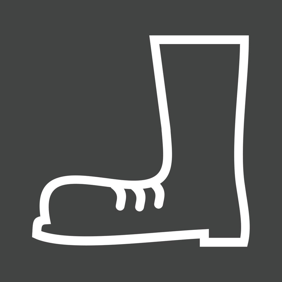 Construction boots Line Inverted Icon vector