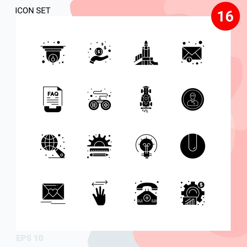 16 Creative Icons Modern Signs and Symbols of contact notification bomb mail political Editable Vector Design Elements