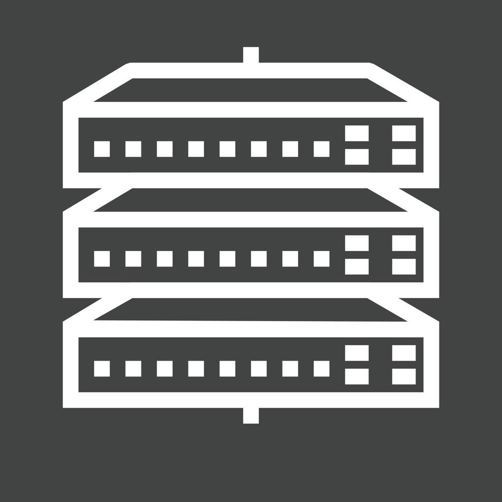 Network Switch Line Inverted Icon vector