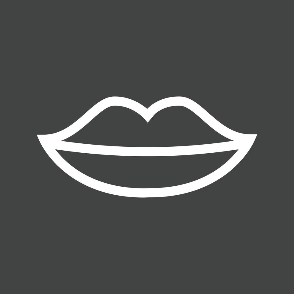 Lips Line Inverted Icon vector
