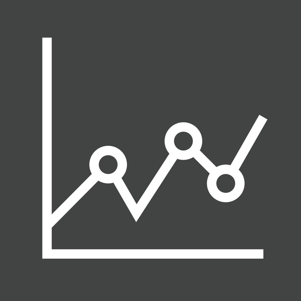 Statistical Graph Line Inverted Icon vector