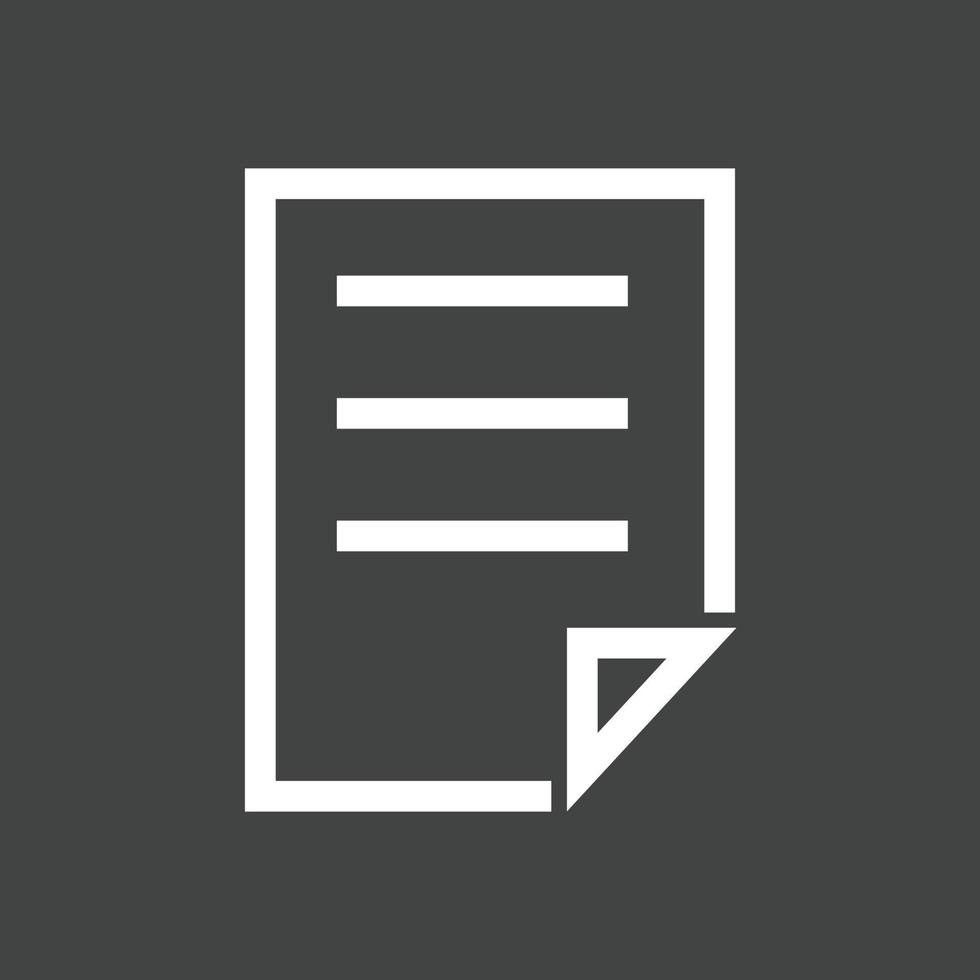 File Line Inverted Icon vector