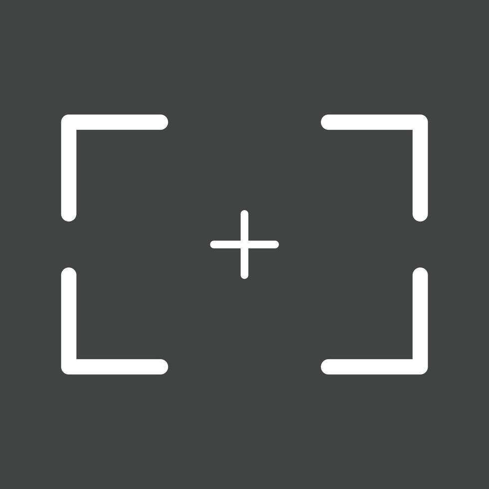 Focus I Line Inverted Icon vector