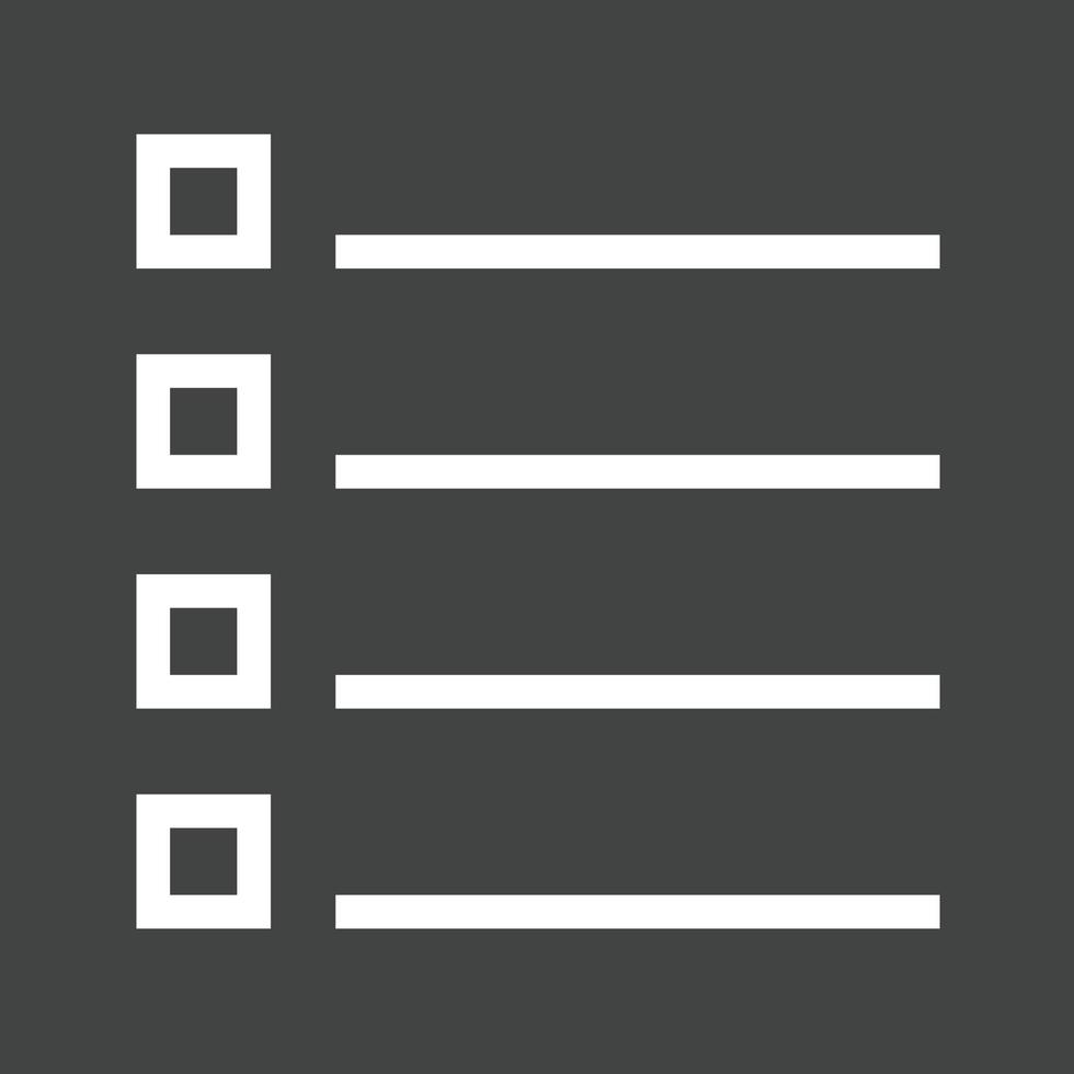 List Line Inverted Icon vector