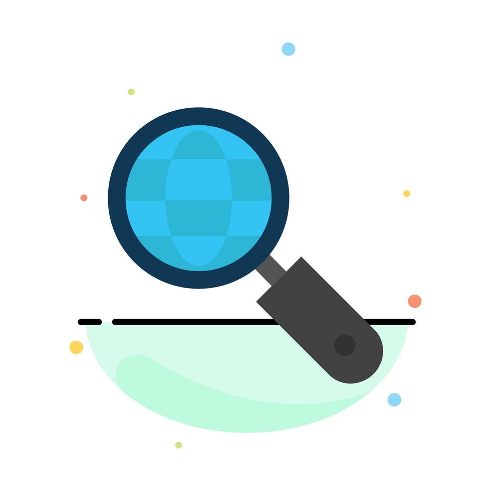 Globe Internet Search Seo Abstract Flat Color Icon Template vector