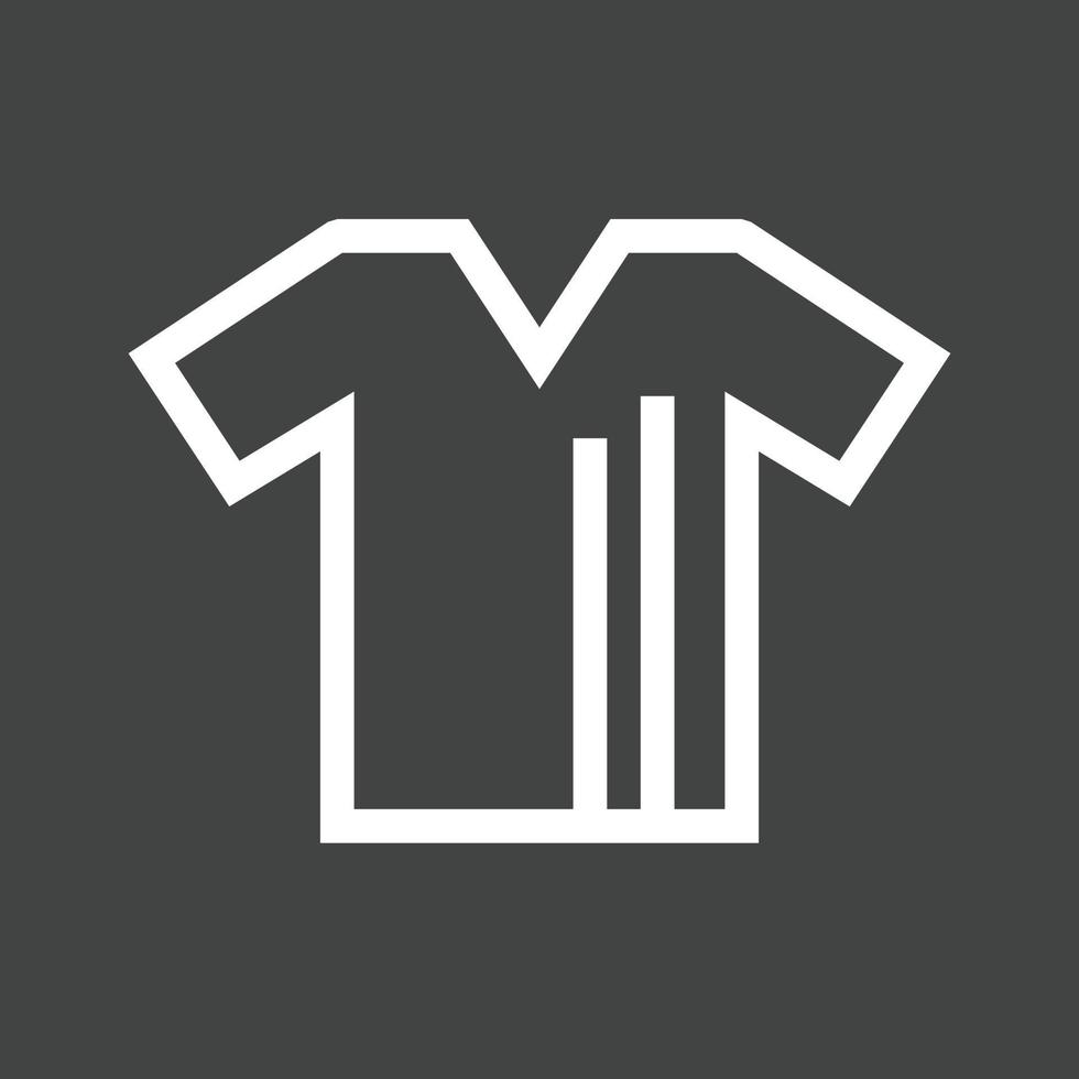 T Shirt with lines Line Inverted Icon vector