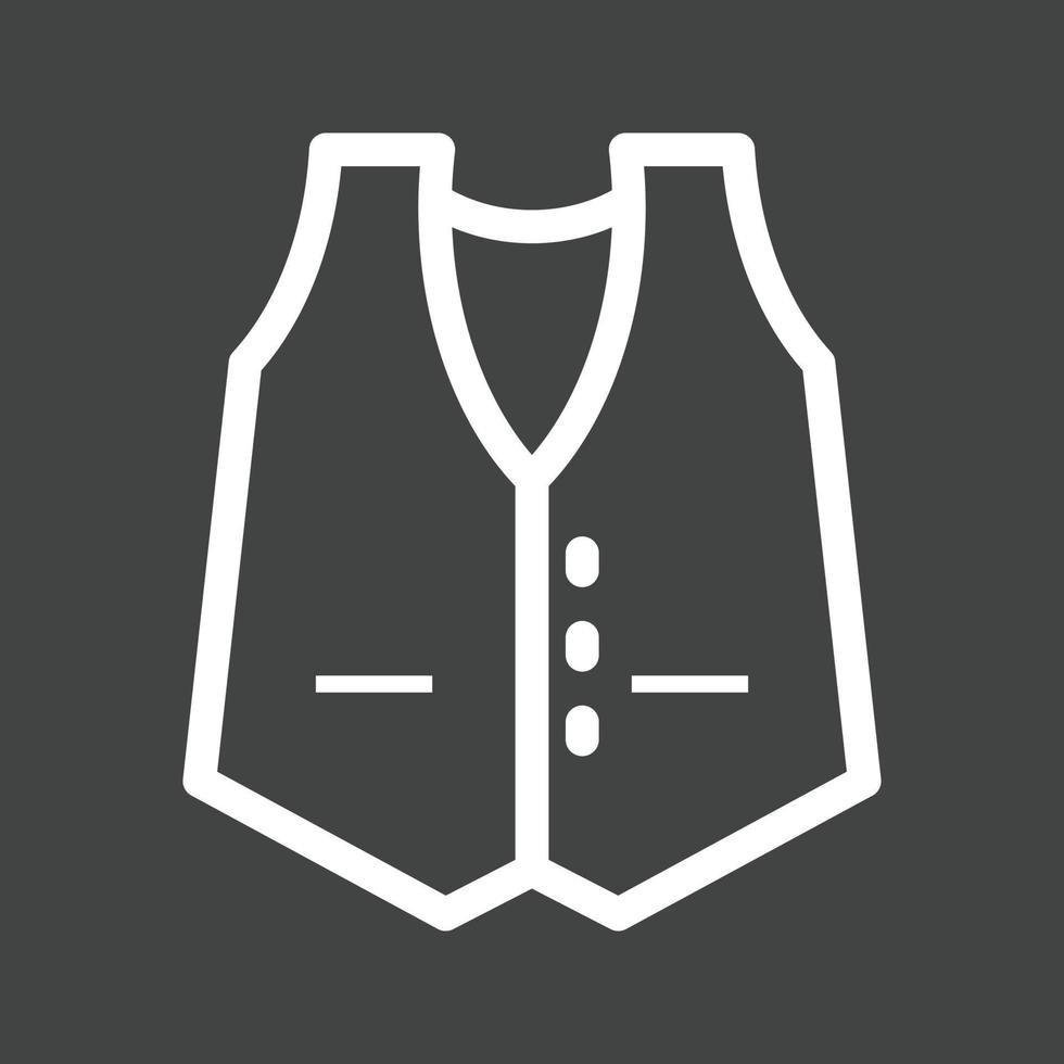 Jacket Line Inverted Icon vector