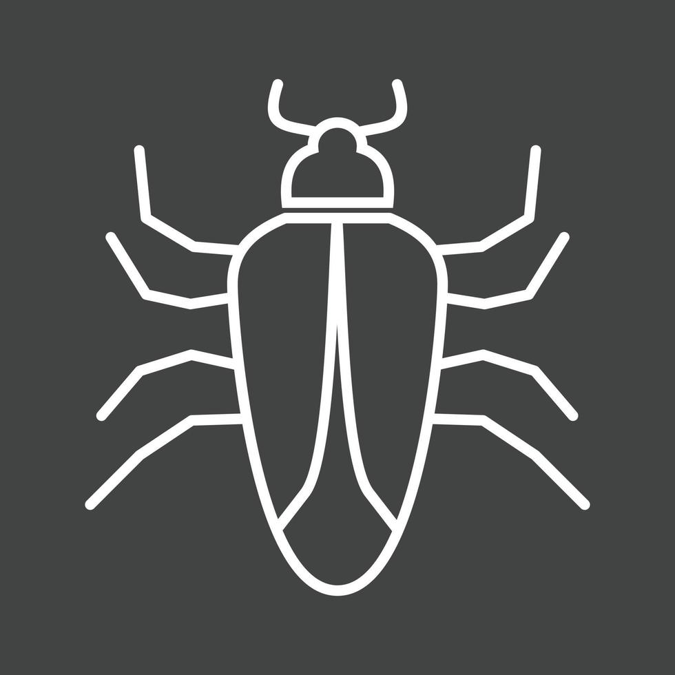 Bug II Line Inverted Icon vector