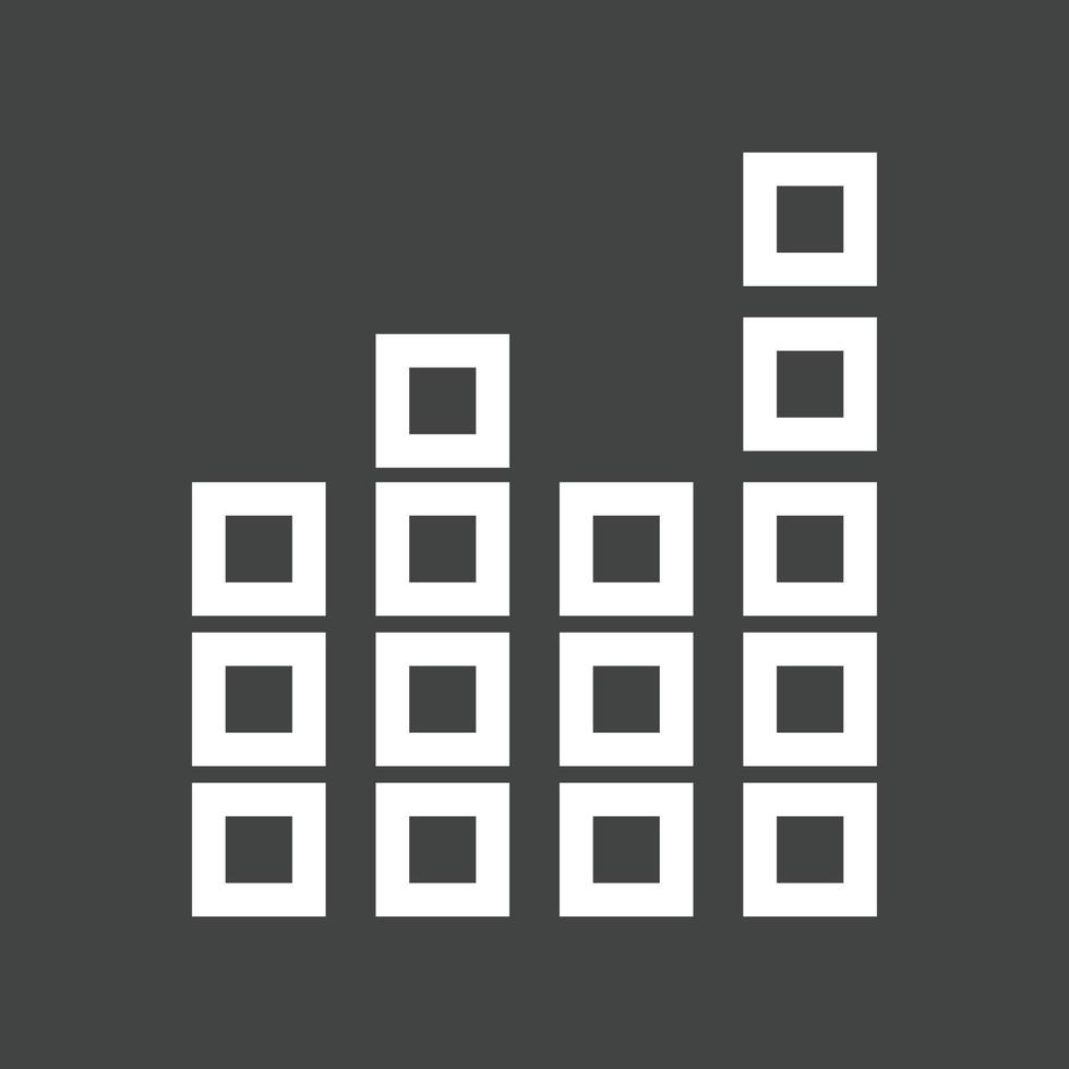 Stacked Bar Chart Line Inverted Icon vector