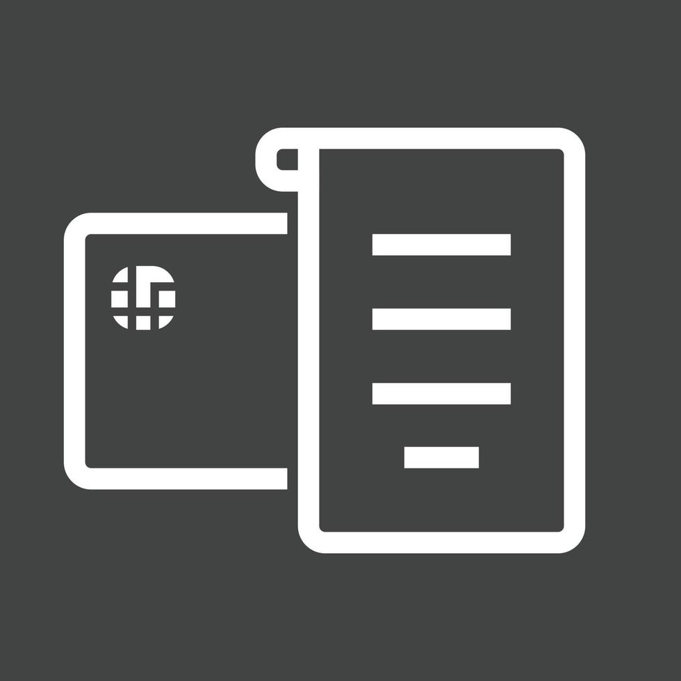 Receipt Line Inverted Icon vector