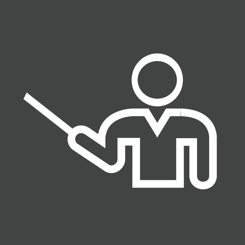Teacher II Line Inverted Icon vector