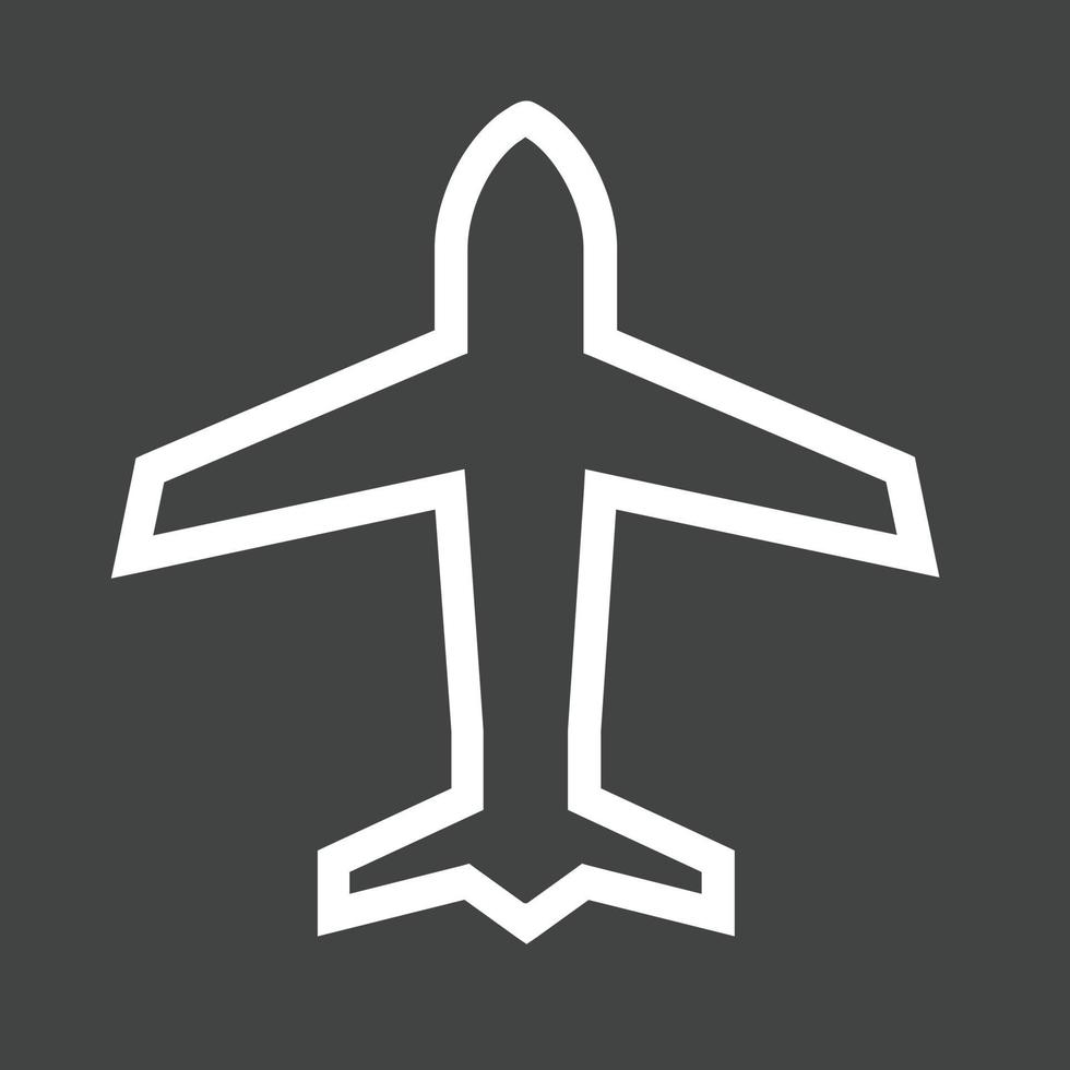 Airplane mode Line Inverted Icon vector