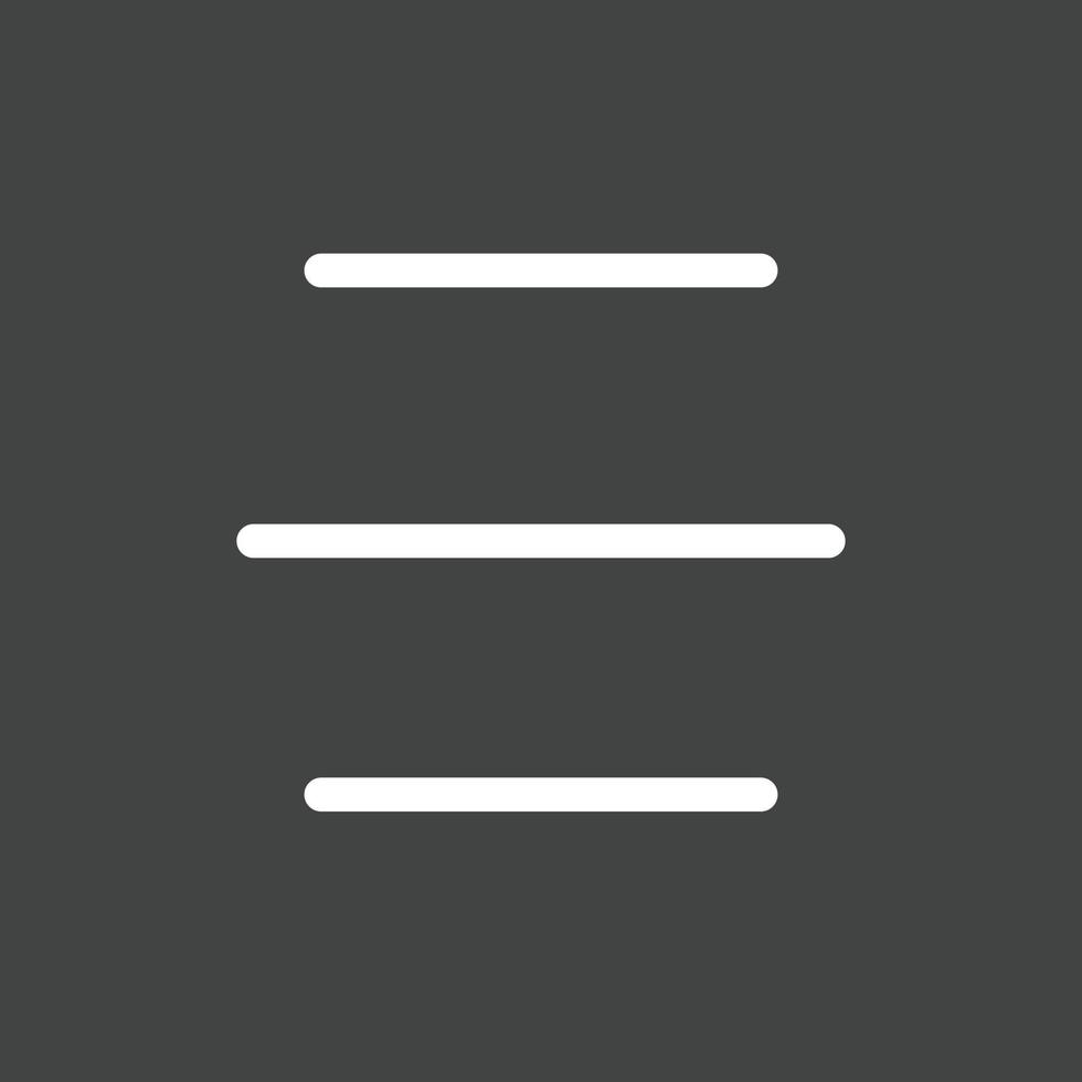 Center Align Line Inverted Icon vector