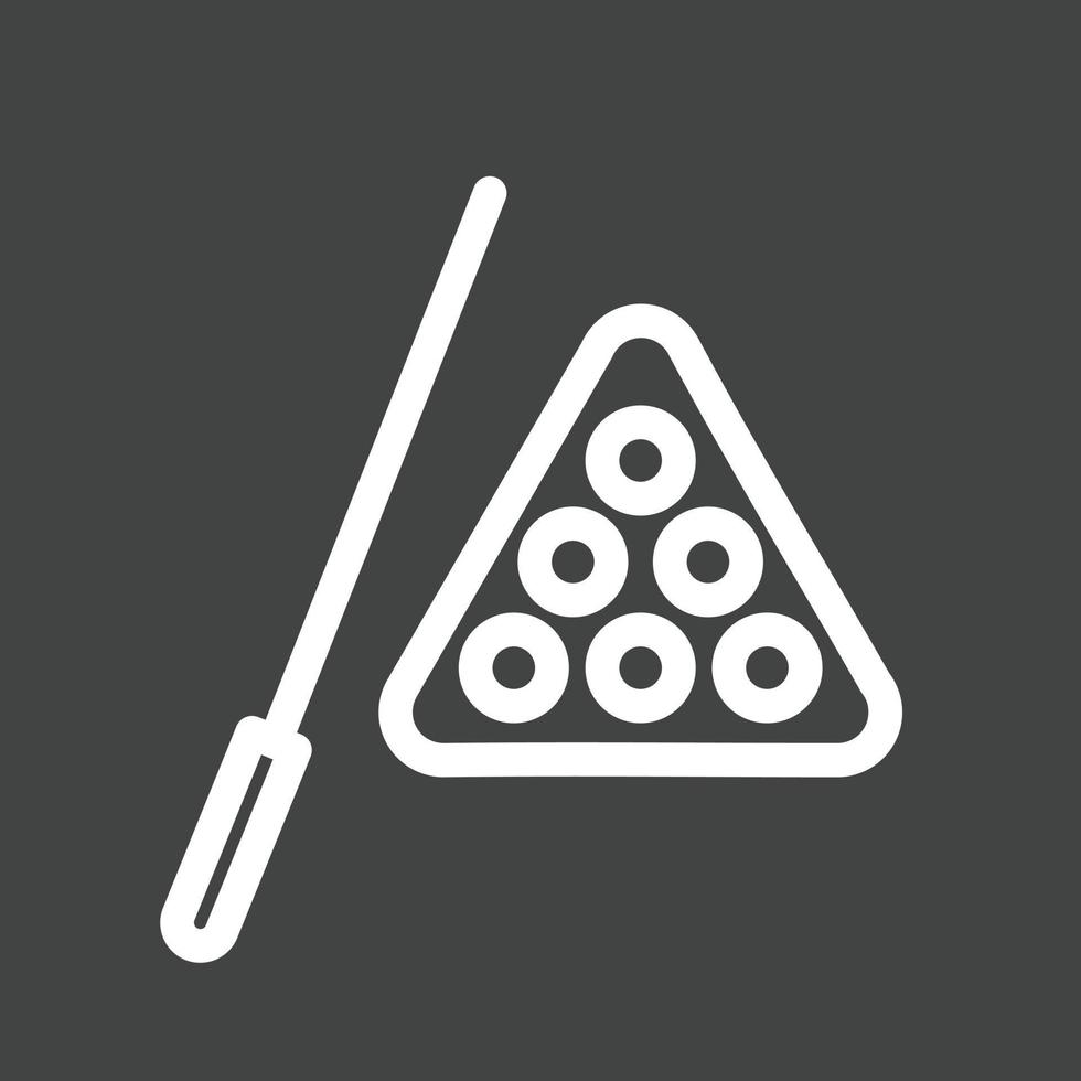 Billiard Line Inverted Icon vector