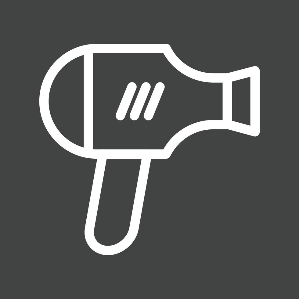 Hair Dryer Line Inverted Icon vector