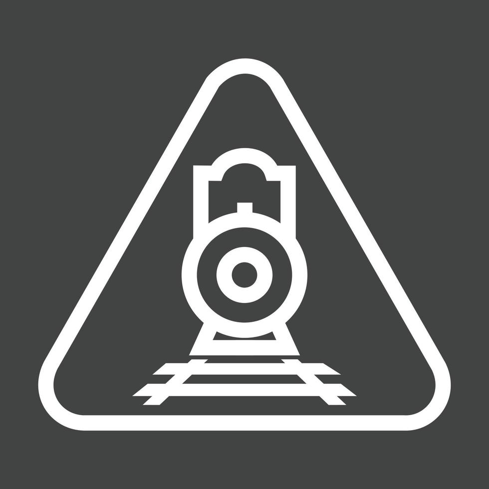 Railway sign Line Inverted Icon vector