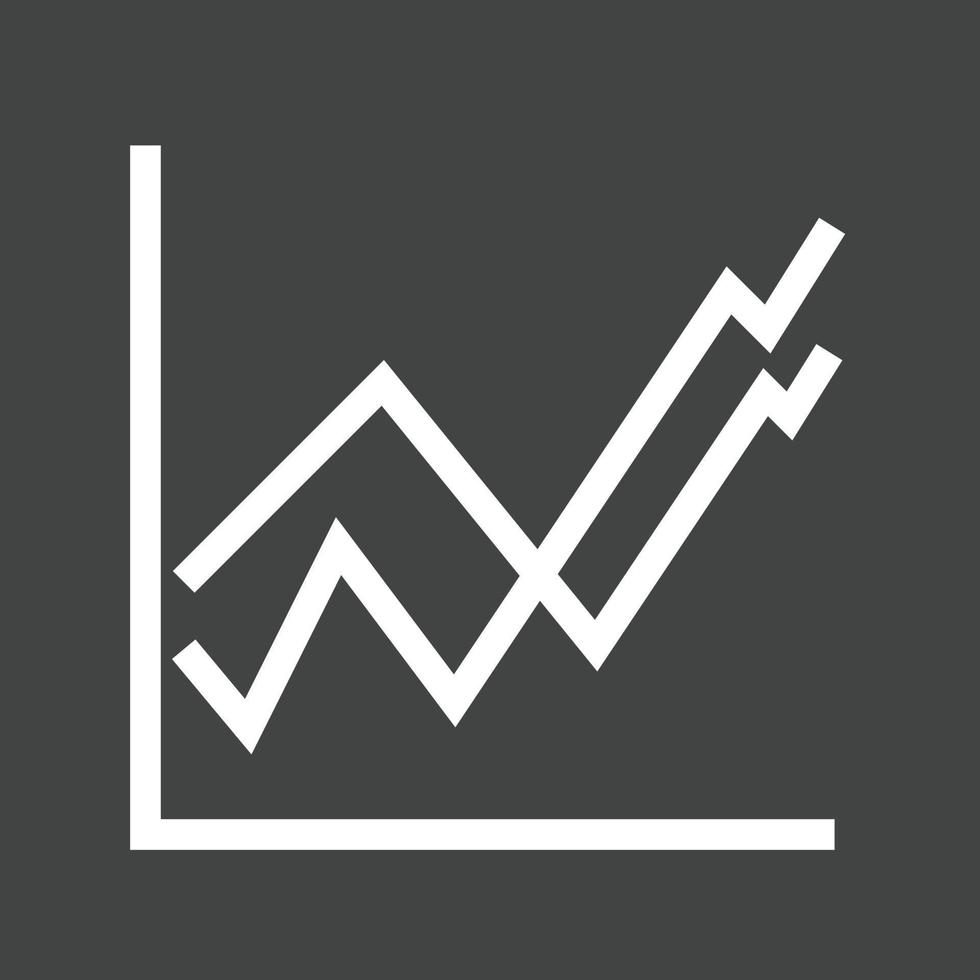 Upward Trend in Graph Line Inverted Icon vector