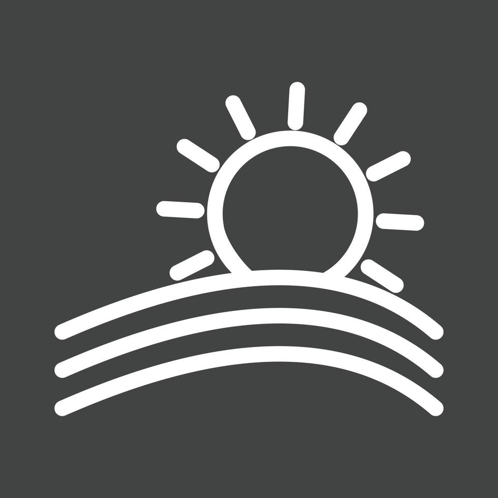 Sun I Line Inverted Icon vector