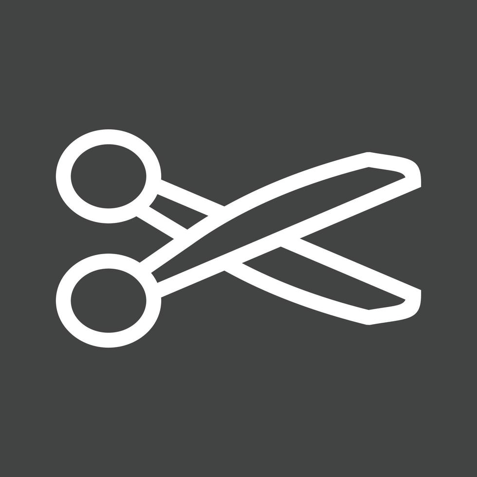 Scissors Line Inverted Icon vector