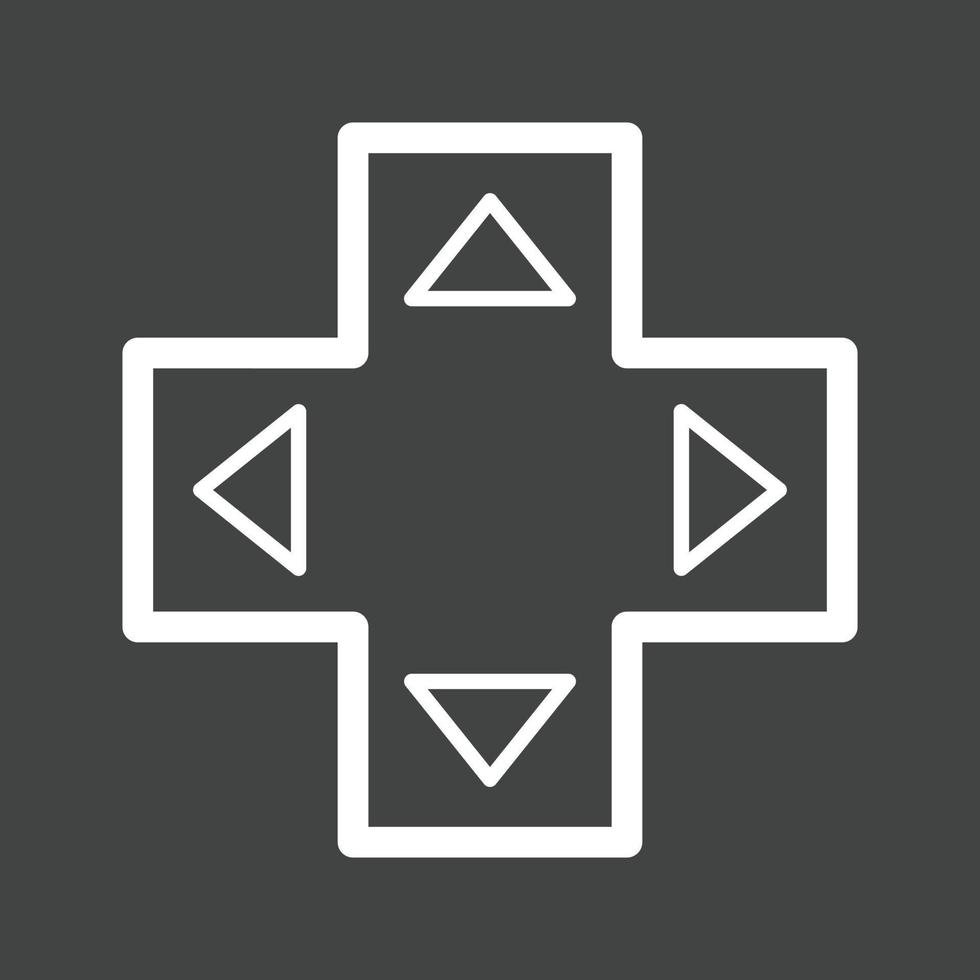 Direction Keys Line Inverted Icon vector