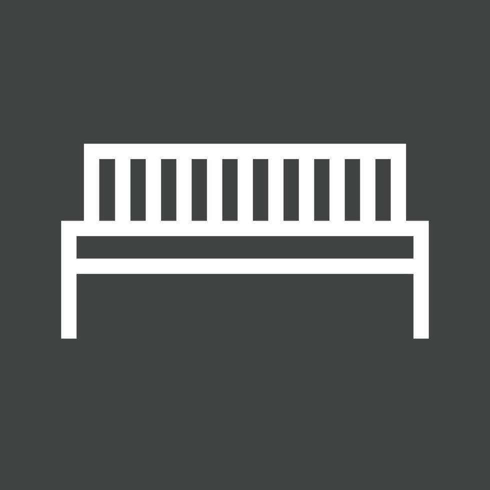 Bench Line Inverted Icon vector