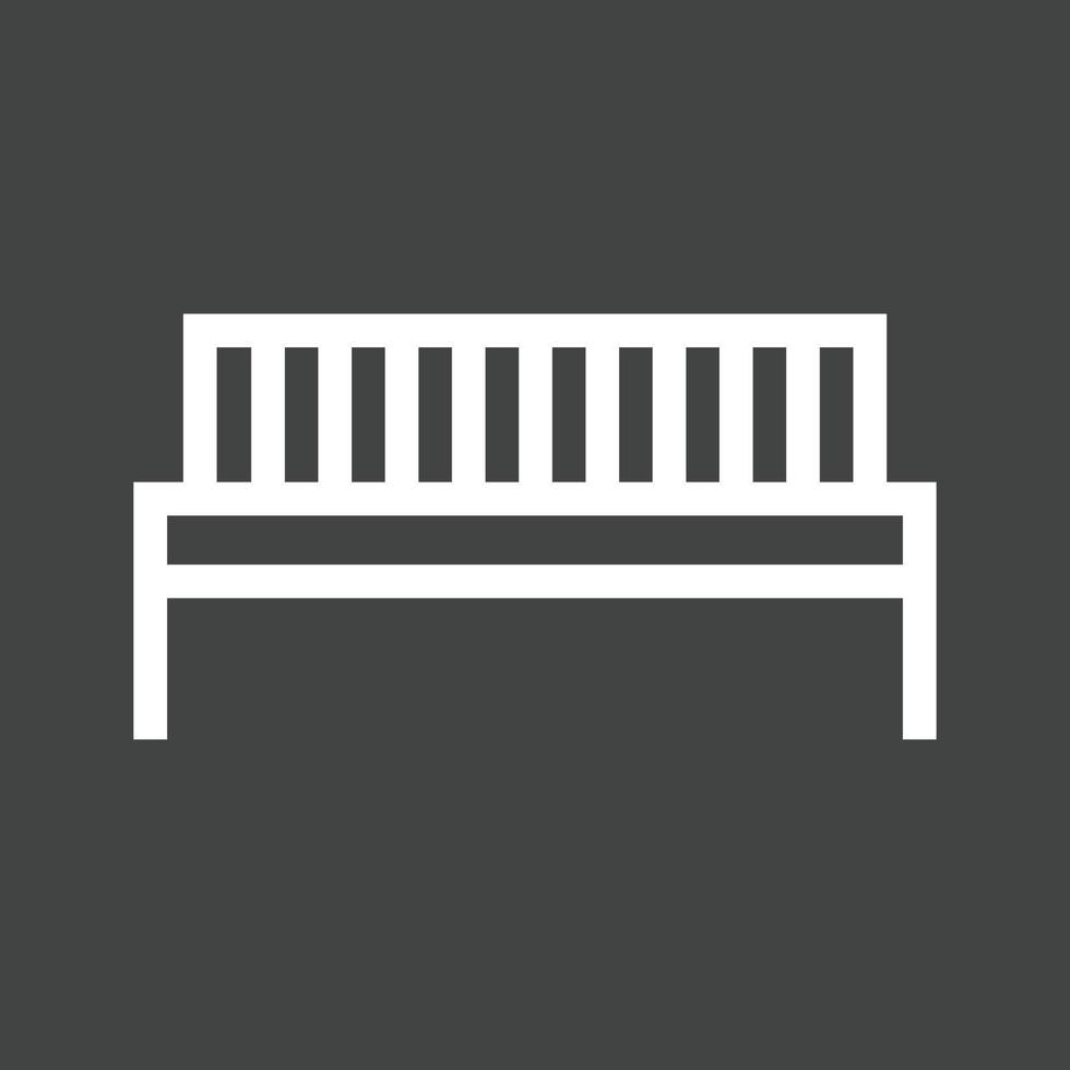 Bench Line Inverted Icon vector