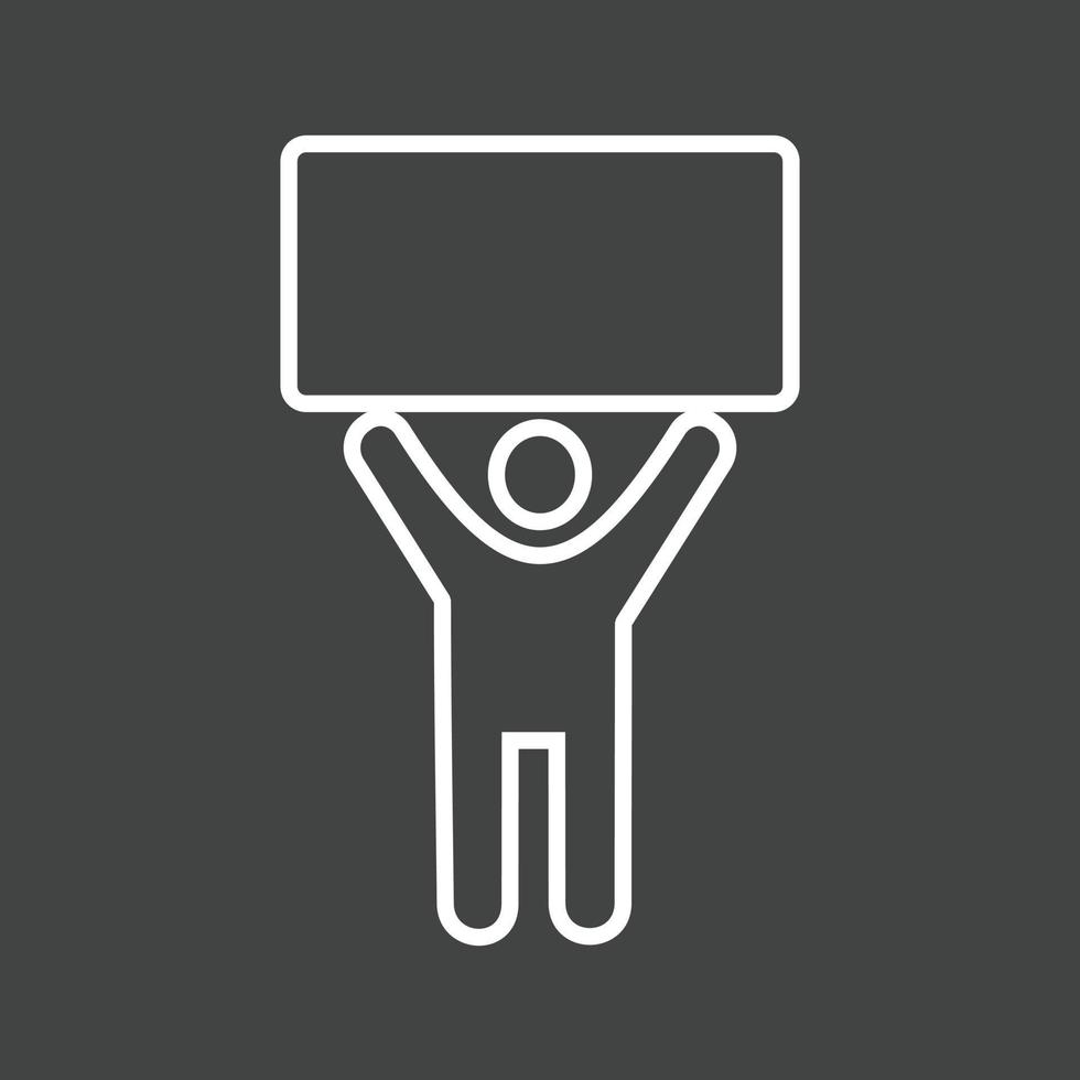 Sign Holder Line Inverted Icon vector