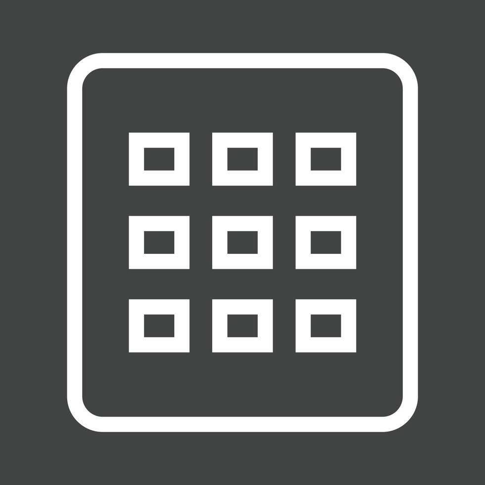 Grid View Line Inverted Icon vector