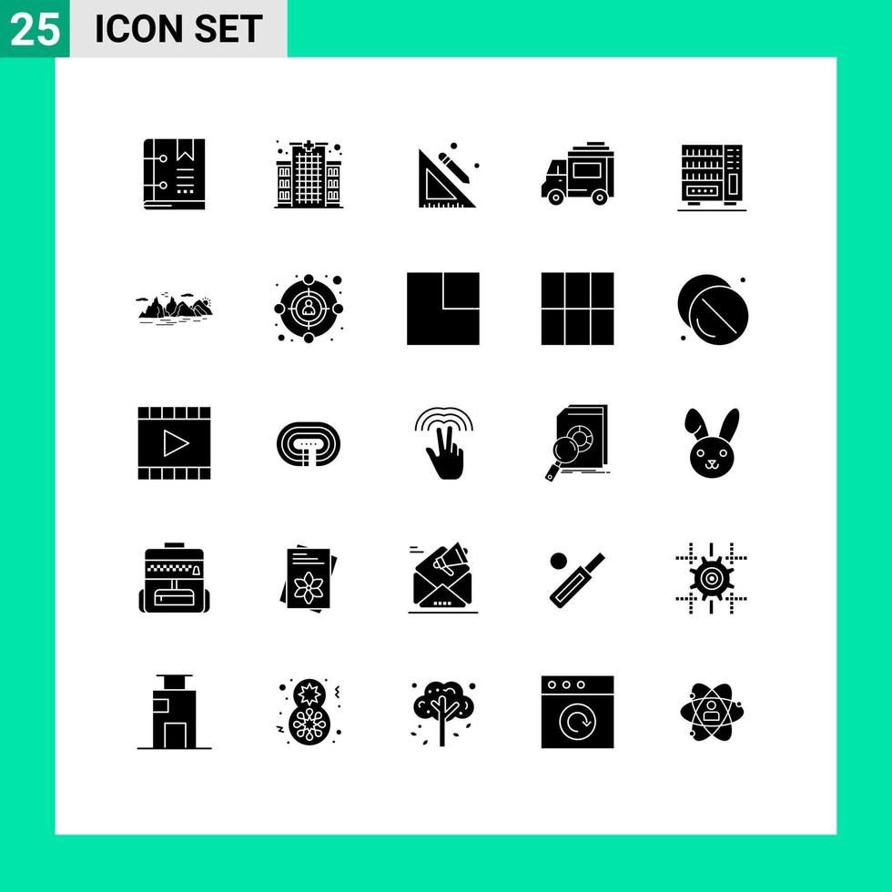 25 Creative Icons Modern Signs and Symbols of furniture people care car pencil Editable Vector Design Elements